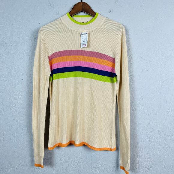 NEW! Rocks & Indigo Striped Crewneck Sweater Long Sleeve - M - Picture 4 of 5